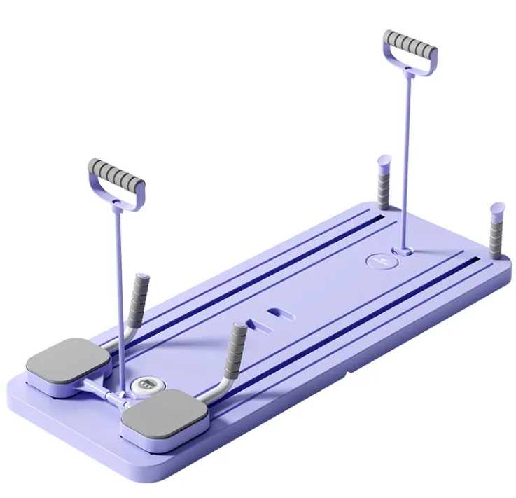 Multi-Functional Fitness Board with Automatic Rebound Ab Wheel