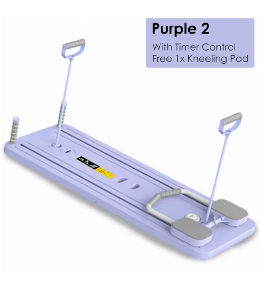 Multi-Functional Fitness Board with Automatic Rebound Ab Wheel